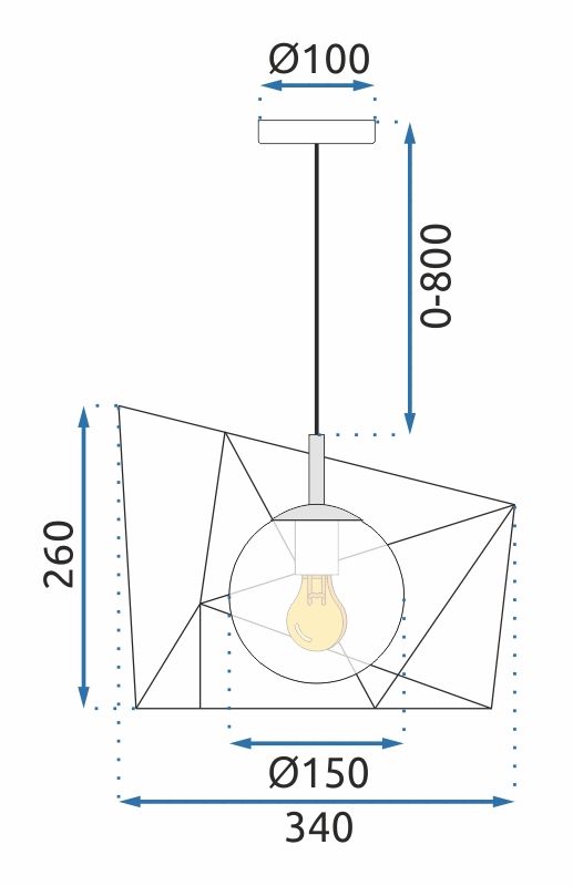 Lampa wisząca APP1022-1CP