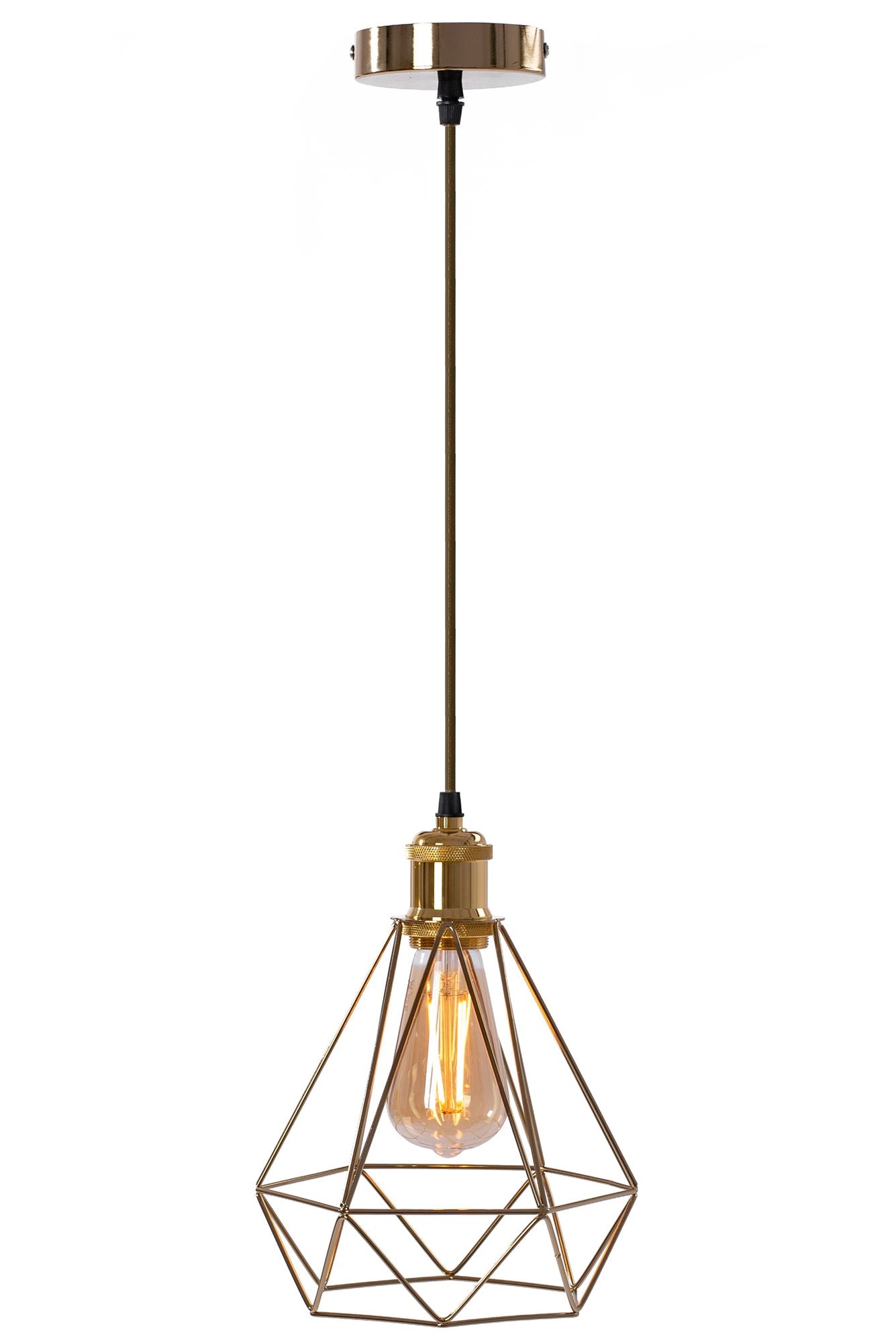 LAMPA WISZĄCA DIAMENT  392197 Jasno Złota