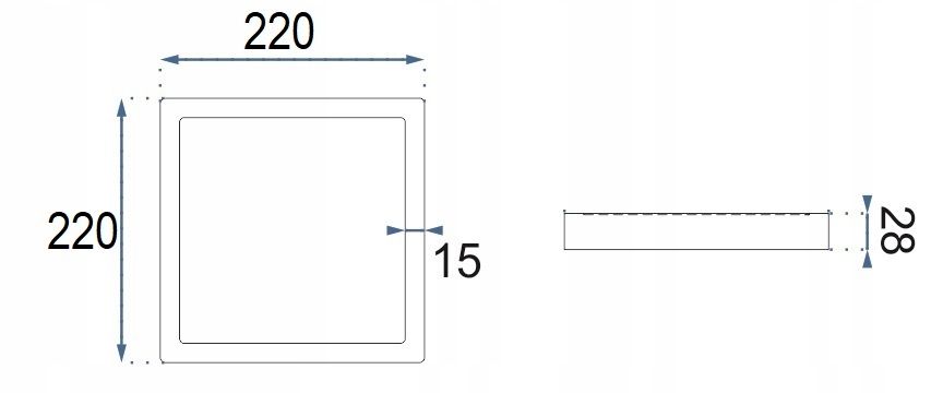 PANEL LED NATYNKOWY SB 18W CZARNY - rezygnacja