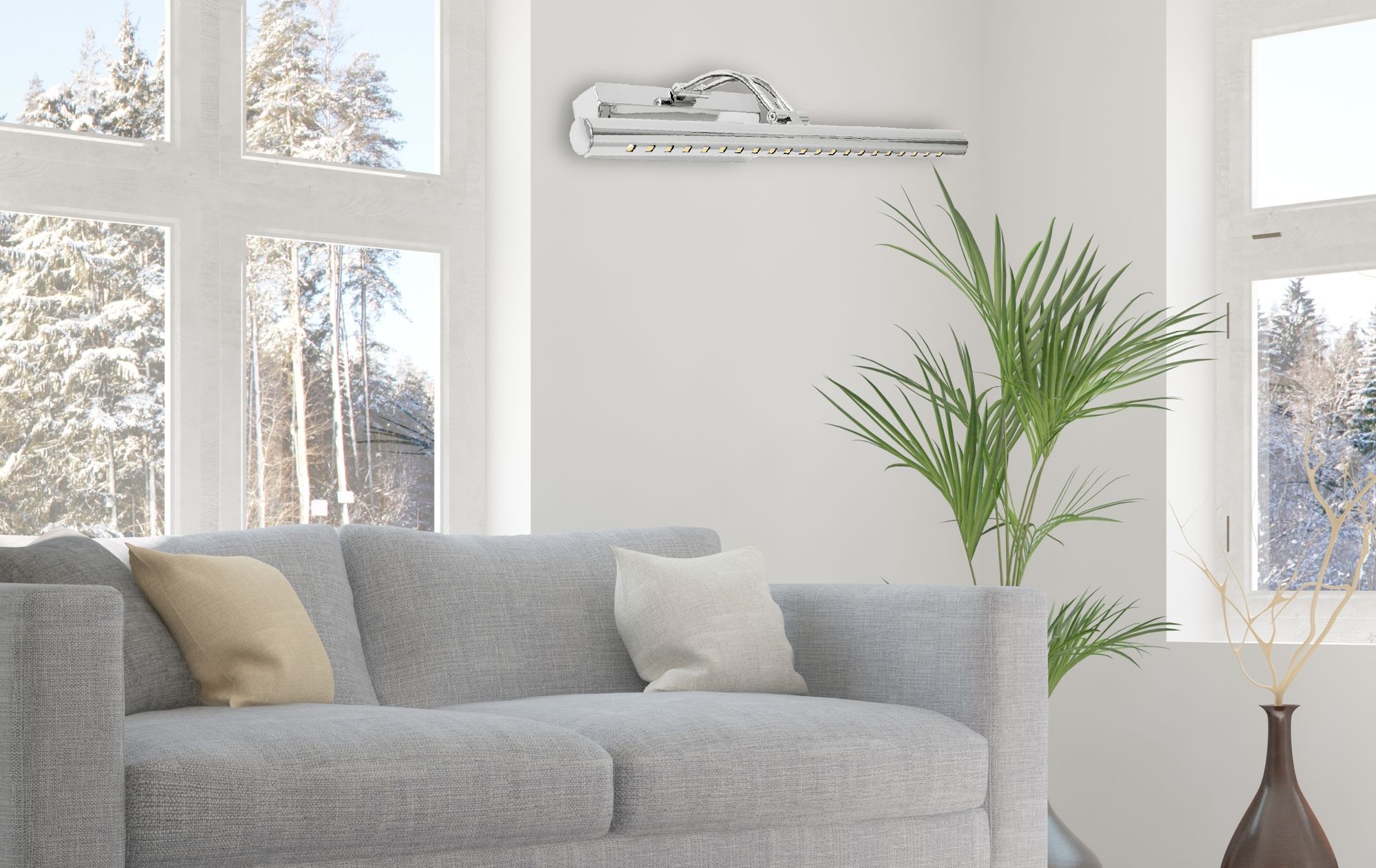 Lampa Kinkiet Łazienkowy Led Nad Lustro 5w 40cm App364-1w Chrom