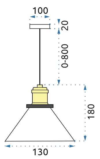 Lampa sufitowa wisząca szklana VERTO A BROWN APP043-1CP