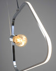 lampa sufitowa wisząca candellux apeti ikaria E27 led+12w led chromowy4000k