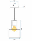 Lampa Sufitowa Wisząca APP283-1CP Różowe Złoto