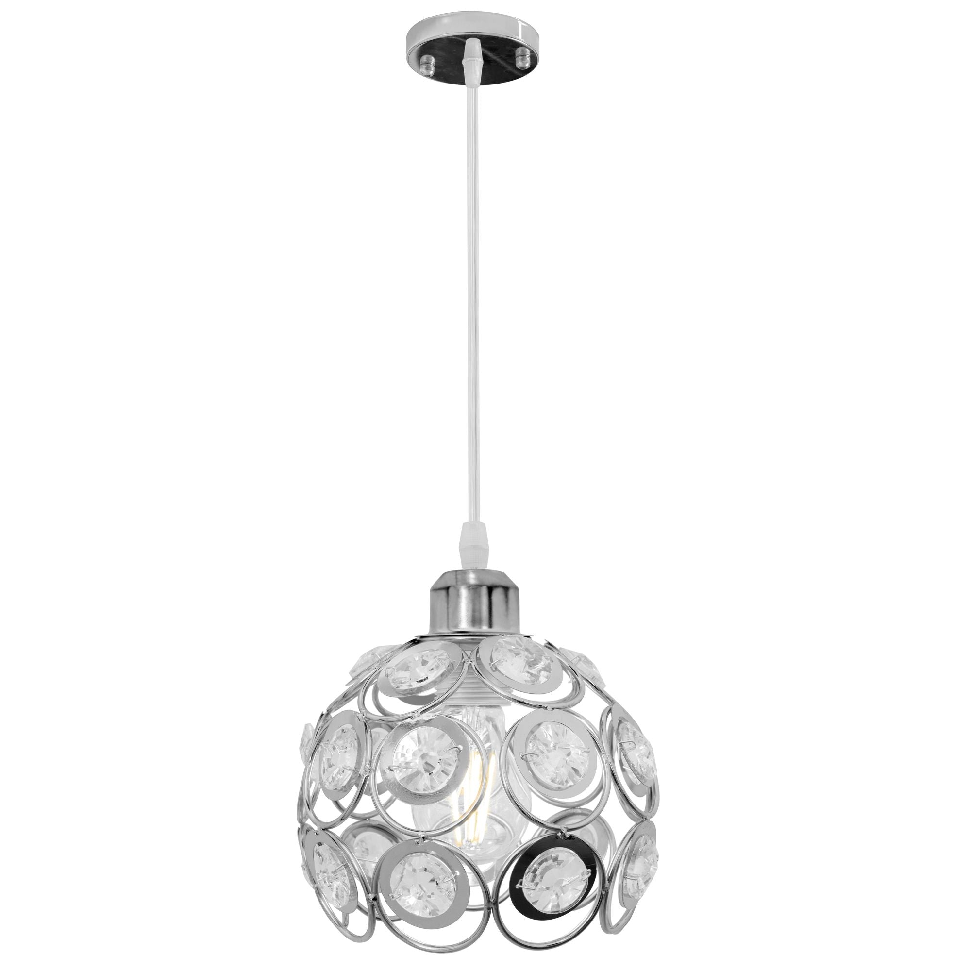 Lampa Wisząca Sufitowa Kryształowa App207-1c Chrom
