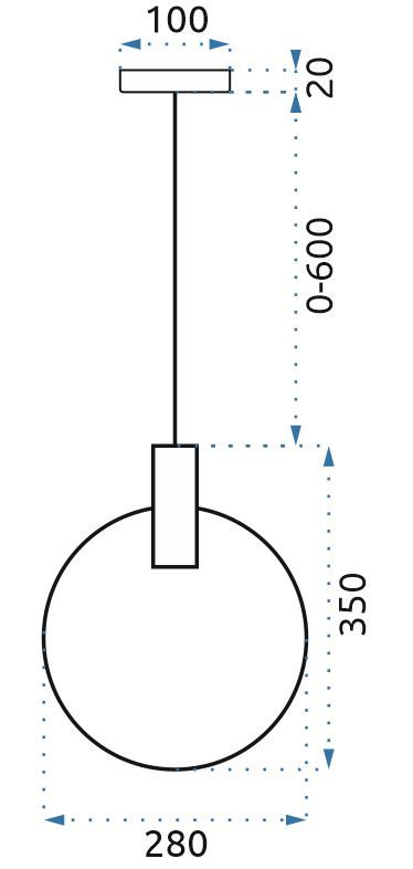 Lampa Sufitowa Wisząca APP485-1CP Złota