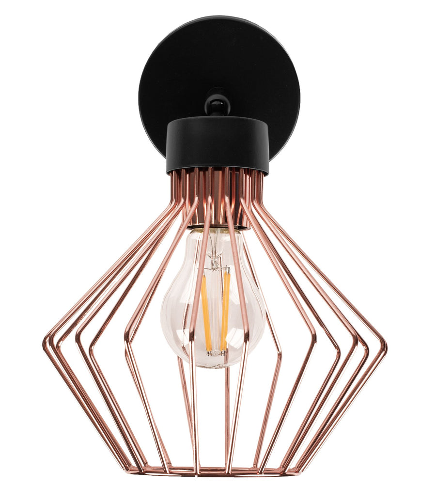 Lampa kinkiet ścienny metalowy loft  APP534-1W Różowe Złoto