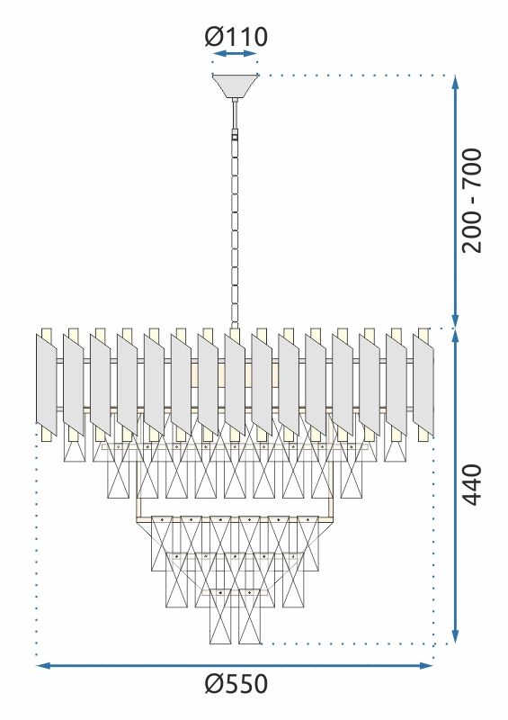 Lampa Wisząca z Kryształami APP1058-CP