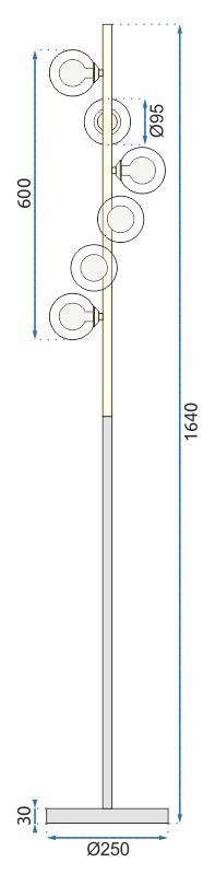 Lampa stojąca podłogowa  APP917-6F
