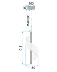 LAMPA SUFITOWA WISZĄCA LED APP1550-CP GOLD 9