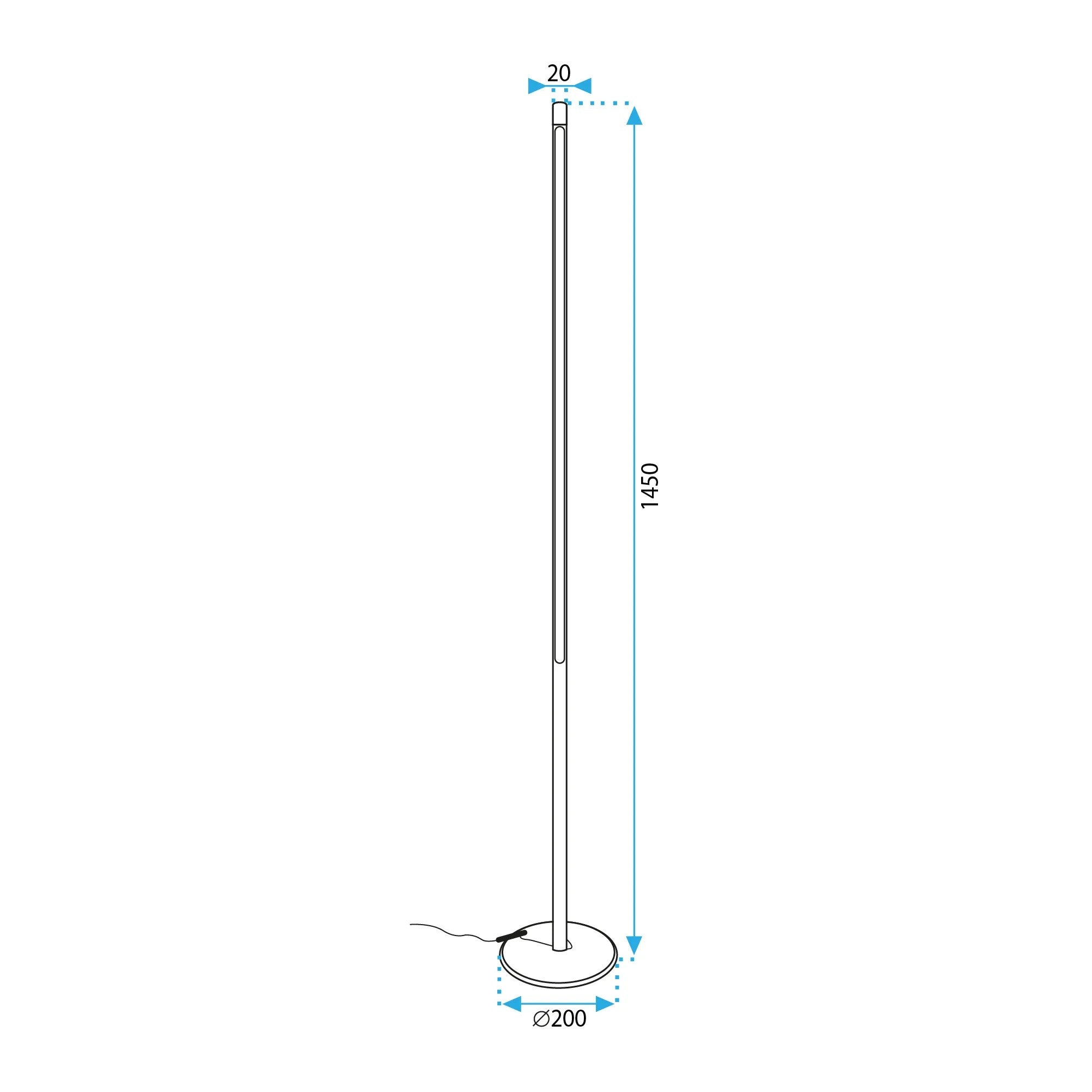 Lampa Stojąca Podłogowa LED APP1415-F Black 9