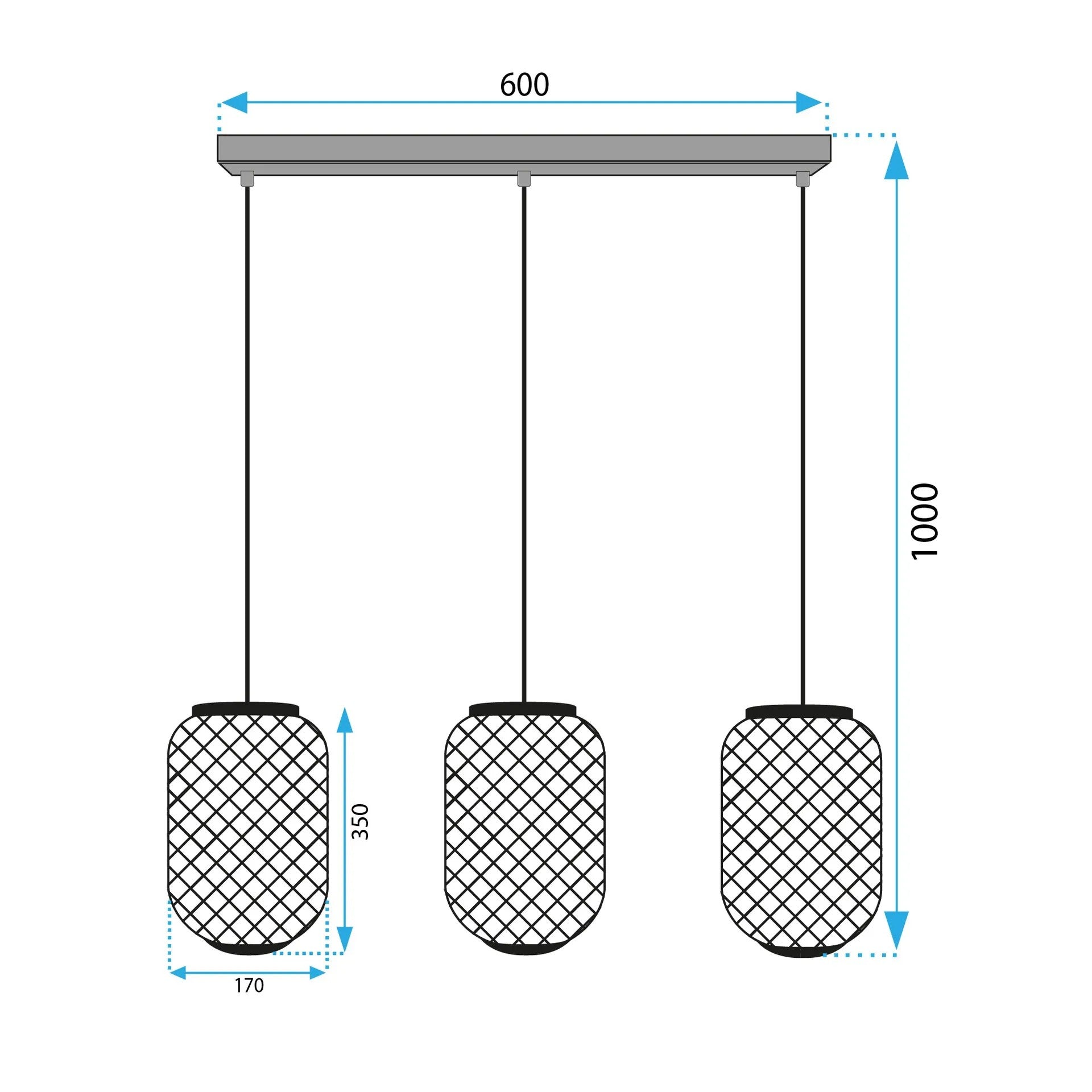 Lampa Wisząca Boho APP1425-3CP 9