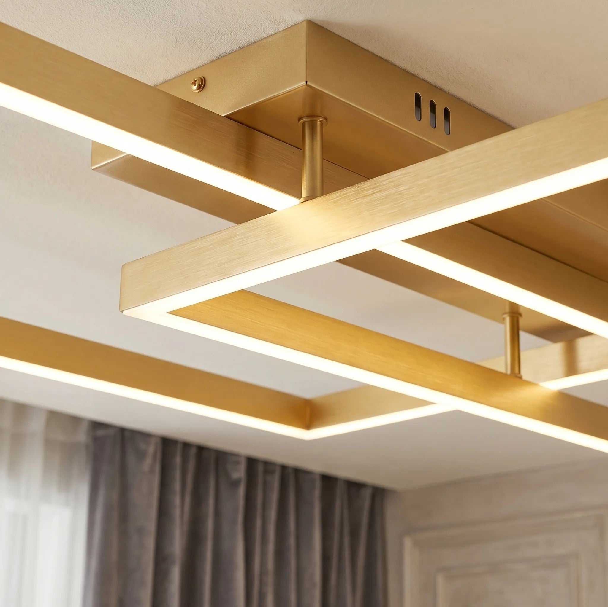 LAMPA SUFITOWA LED SWE060-C PLAFON ZŁOTA SZCZOTKOWANA 9