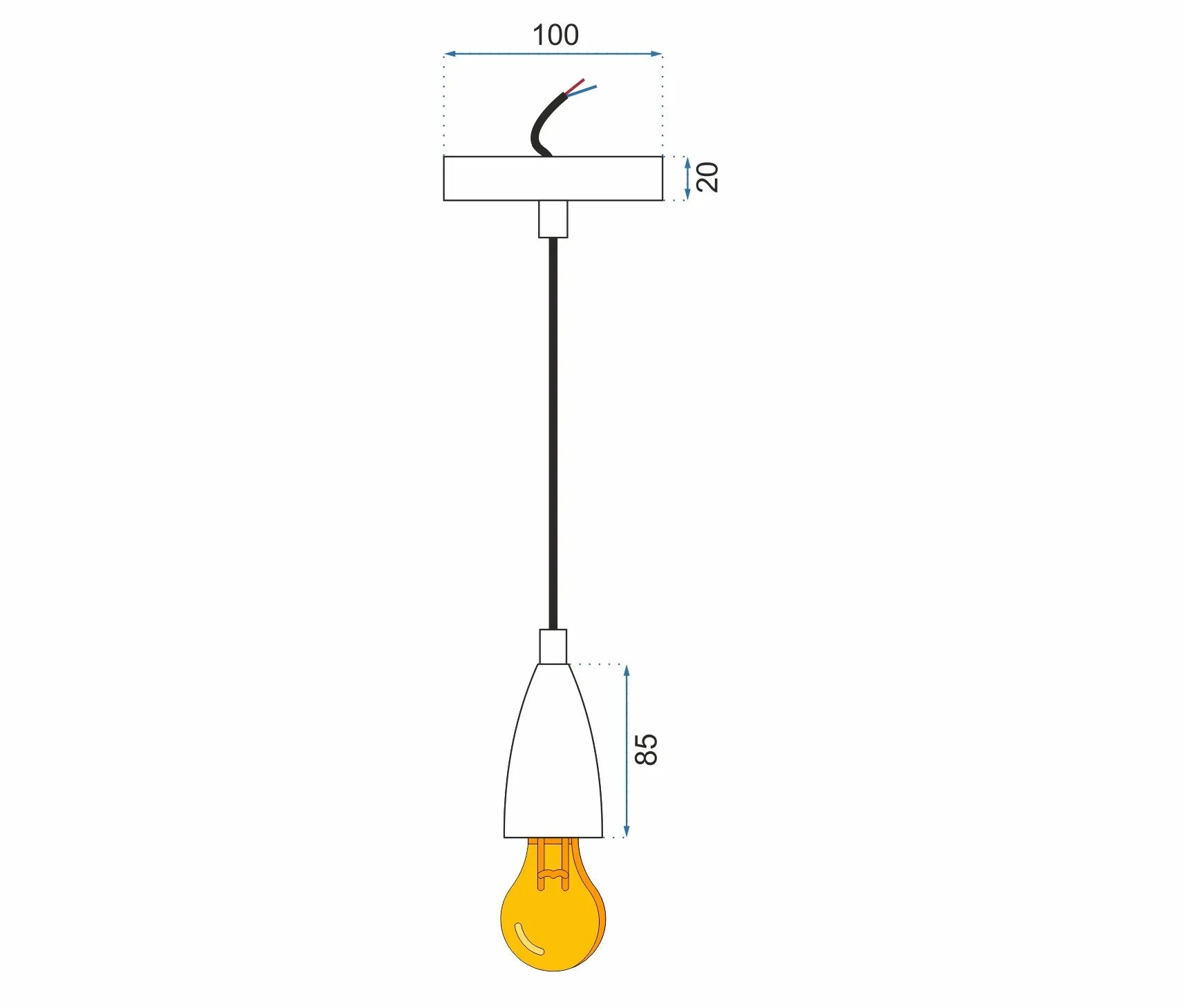 Lampa Sufitowa Wisząca Oprawka APP358-1CP CHROM 9