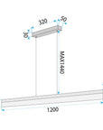 Lampa Wisząca LED APP1694-CP 120 Cm Złota Szczotkowana 9