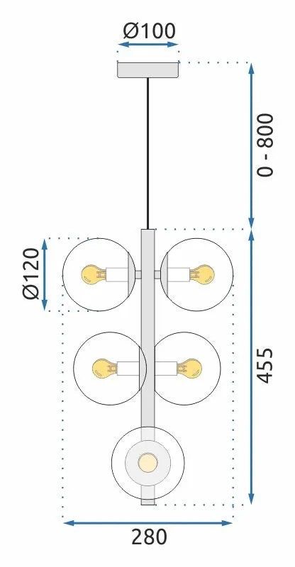 Lampa Wisząca APP1163-6CP 9