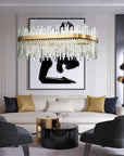 Lampa Sufitowa Kryształowa APP1513-CP80 Złota 9