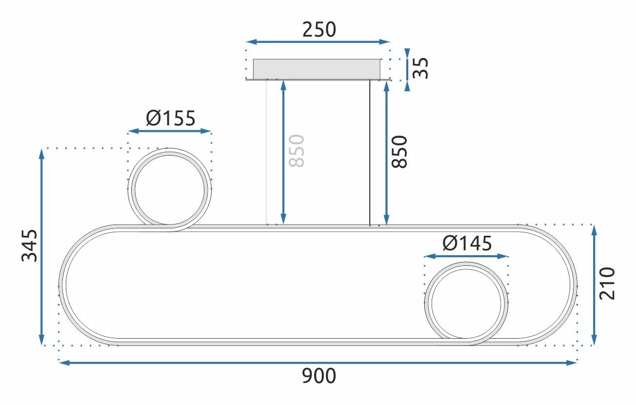 Lampa Sufitowa Wisząca LED APP810-CP CHROM + Pilot 9
