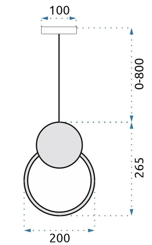 Lampa Sufitowa Wisząca LED APP852-CP Czarna 9