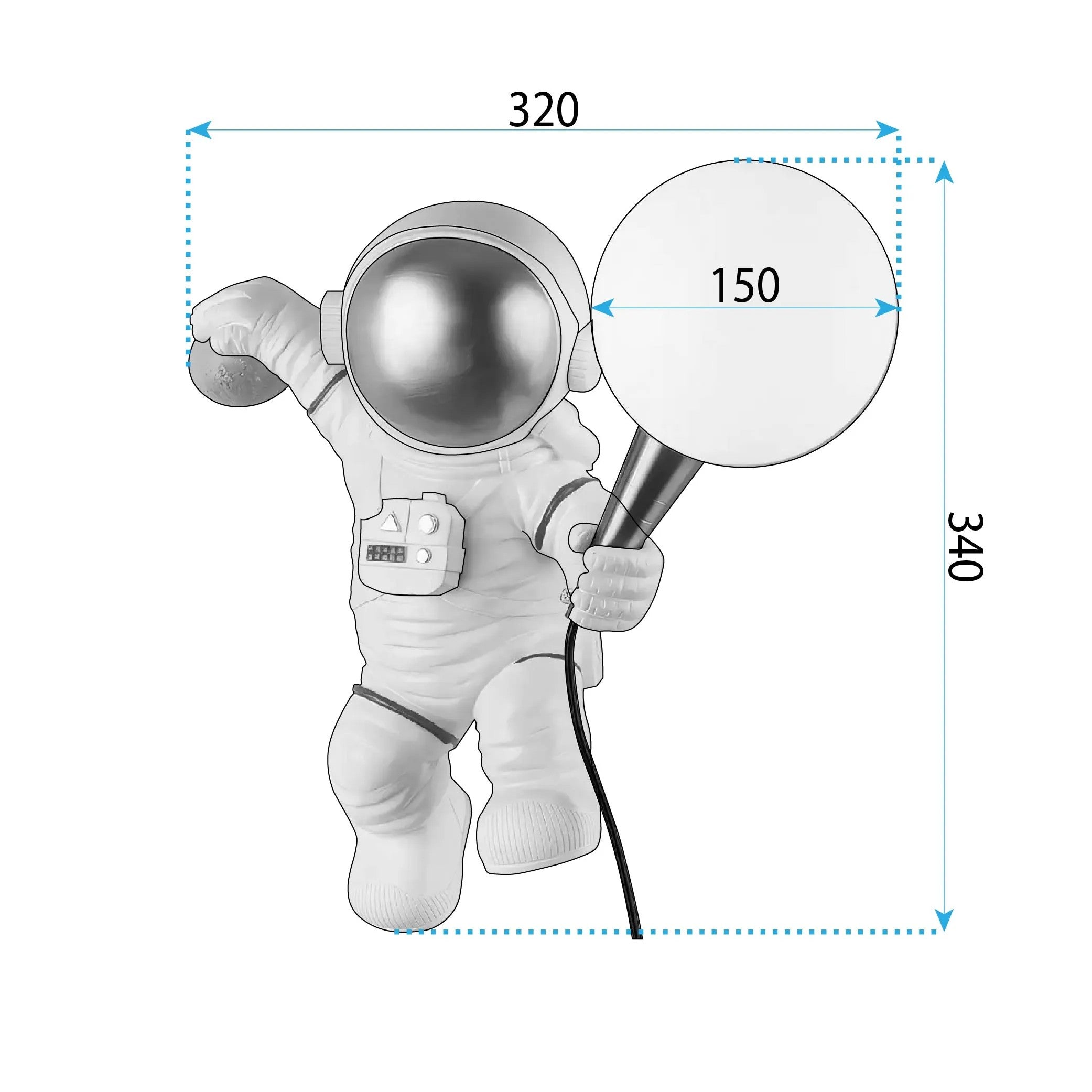 KINKIET ŚCIENNY ASTRONAUTA APP1804-1W COSMO 9