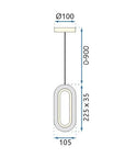 LAMPA WISZĄCA KRYSZTAŁOWA LED G113-1CP Złota 9