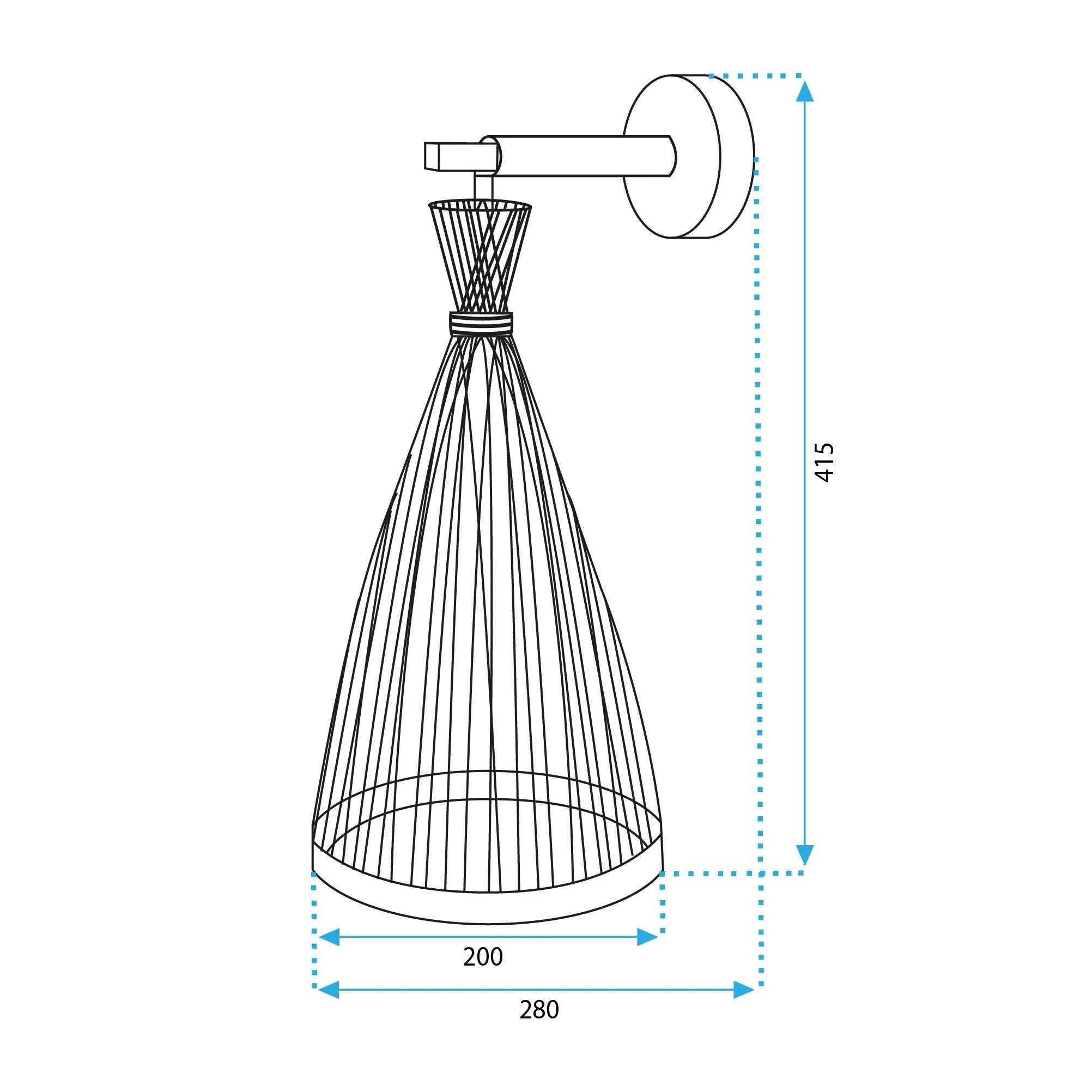 LAMPA ŚCIENNA KINKIET BOHO APP1340-1W 9