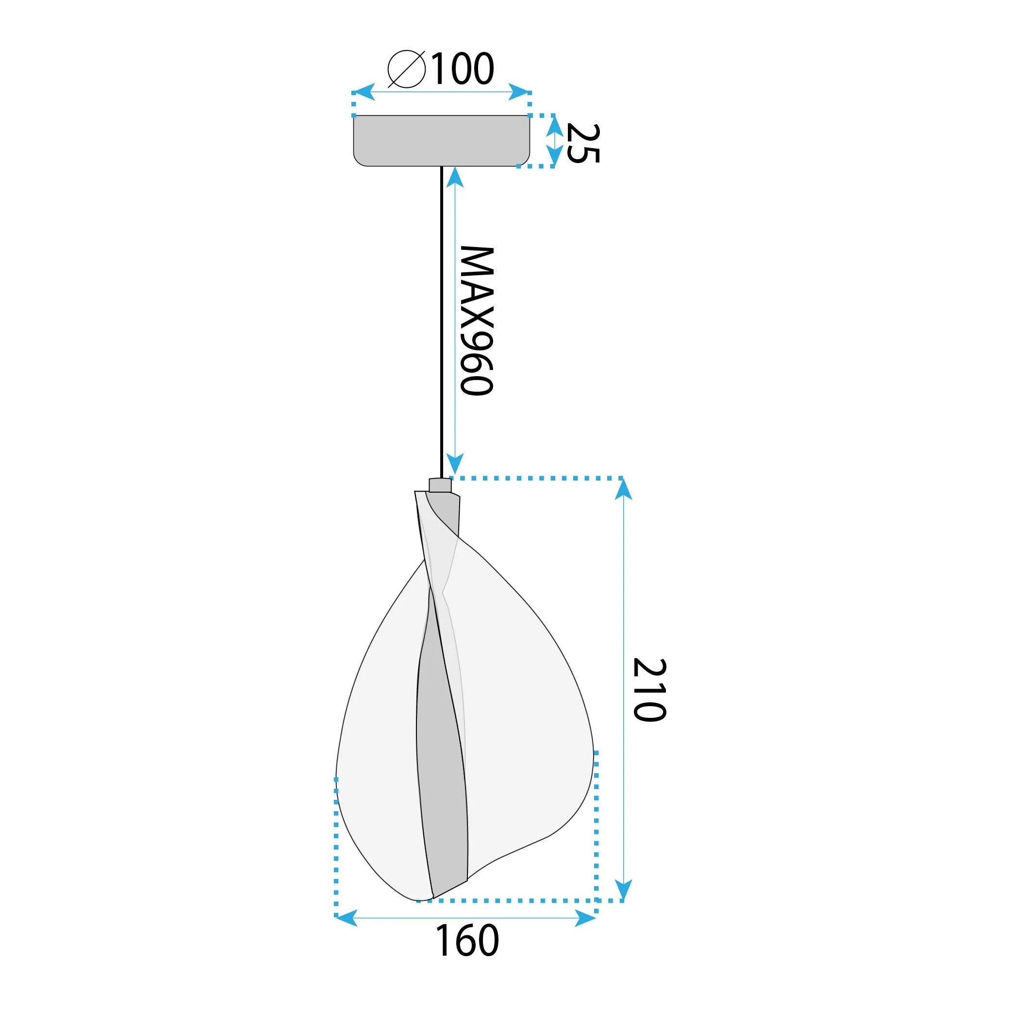 LAMPA SUFITOWA WISZĄCA LED G129-CP ZŁOTA 9