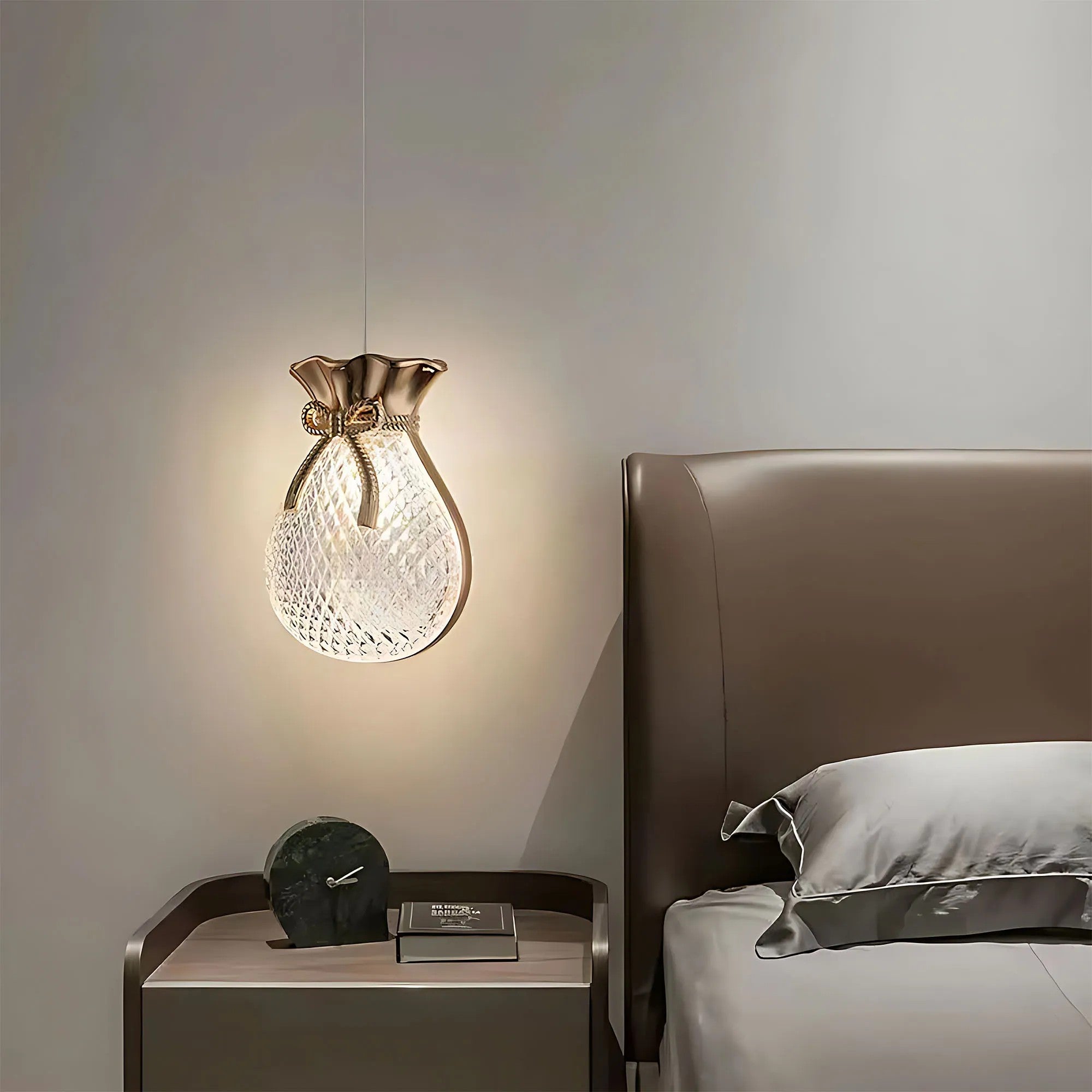 LAMPA SUFITOWA WISZĄCA LHJ107-1CP JASNE RÓŻOWE ZŁOTO 9