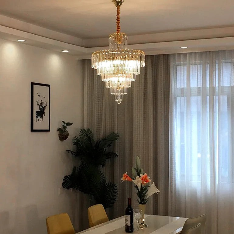KRYSZTAŁOWA LAMPA SUFITOWA 312358 Złota 9