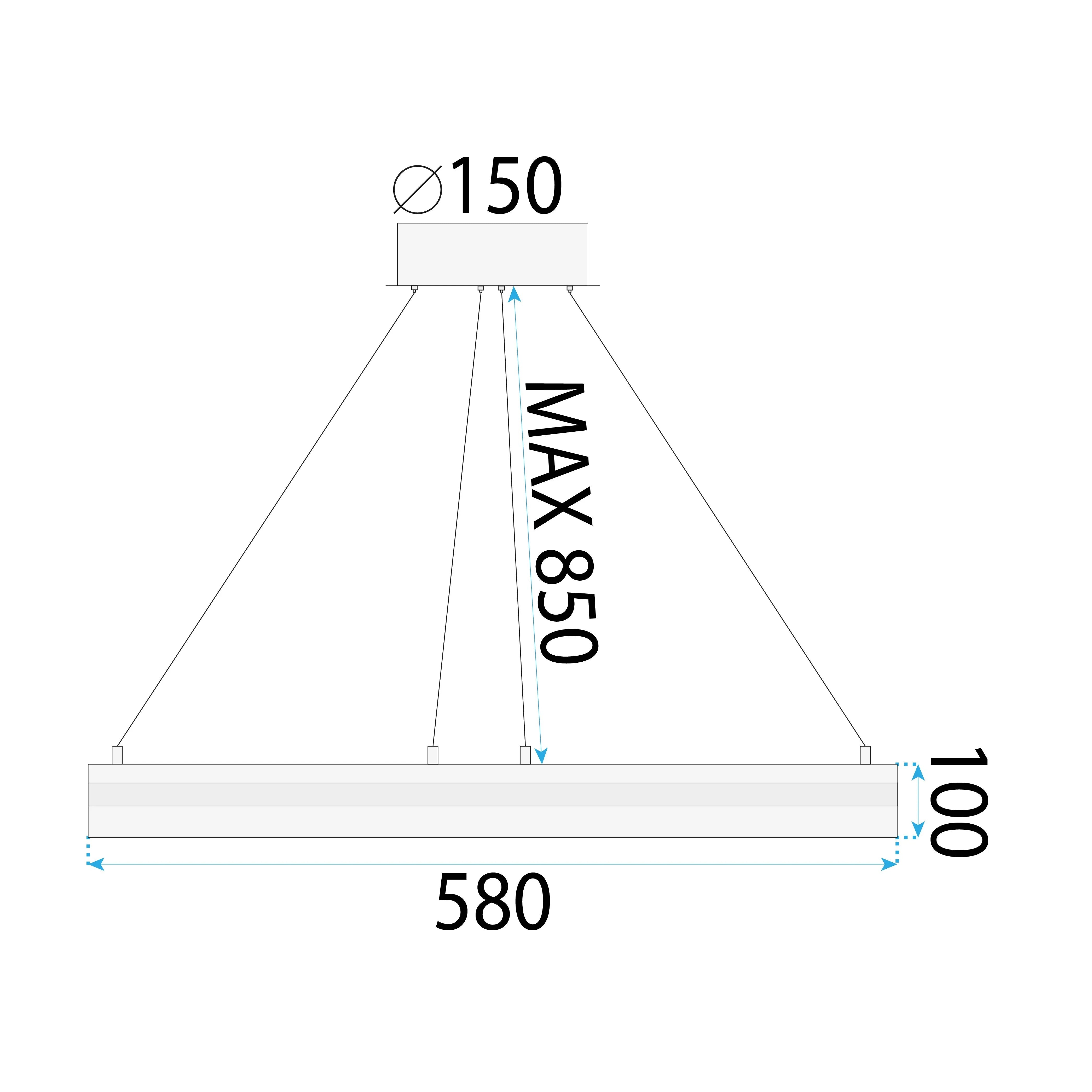 LAMPA SUFITOWA WISZĄCA LED APP1672-CP Gold 9