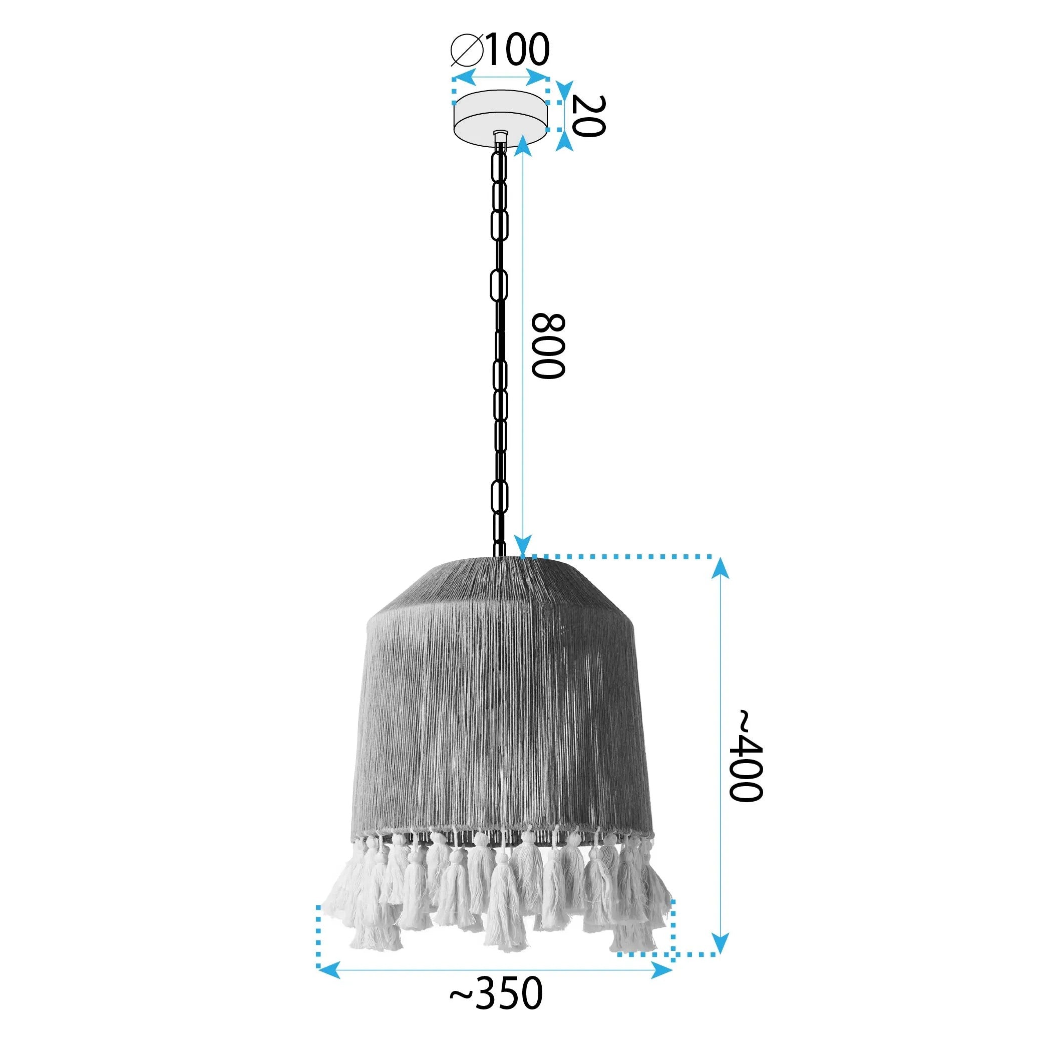 LAMPA SUFITOWA WISZĄCA APP1734-1CP 30 Cm 9