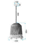 LAMPA SUFITOWA WISZĄCA APP1734-1CP 30 Cm 9