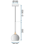 LAMPA SUFITOWA WISZĄCA LED G087-1CP Czarna Metaliczna 9