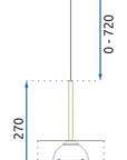Lampa Wisząca Klosz 10cm APP939-1CP Złota 9