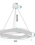 Lampa Wisząca LED APP1802-CP Złota Szczotkowana + Pilot 9