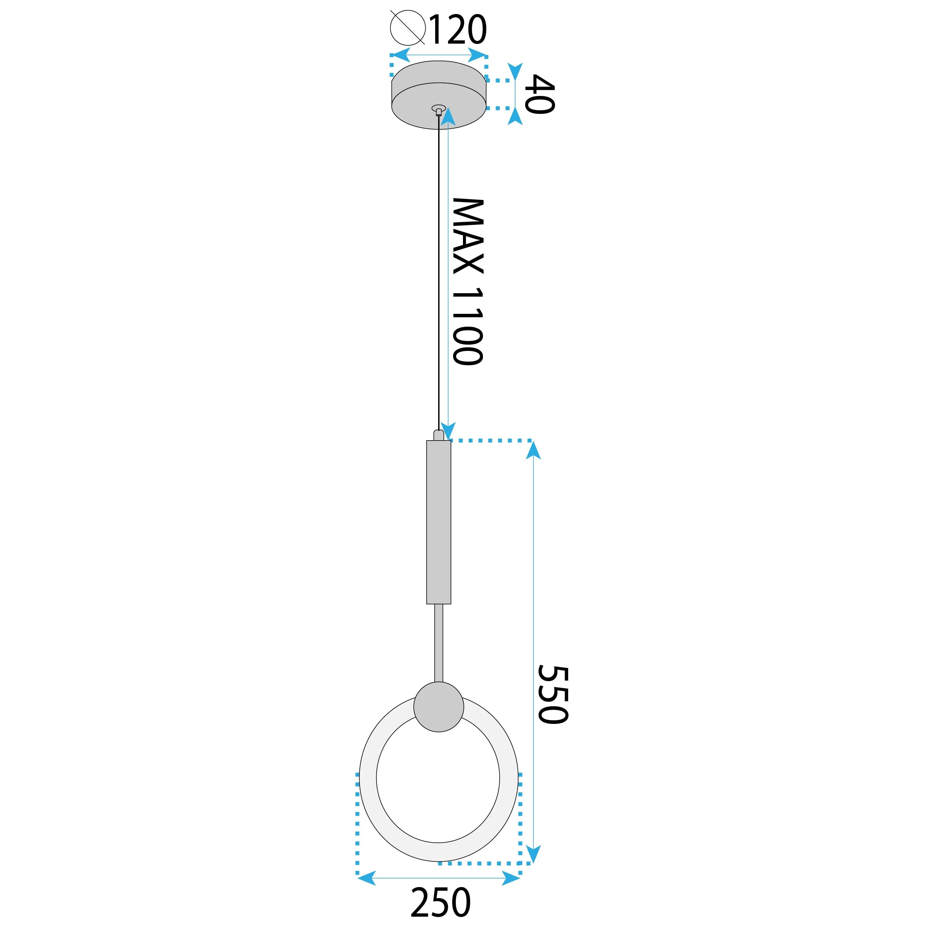 LAMPA WISZĄCA LED LHJ059-1CP Złota Szczotkowana 9