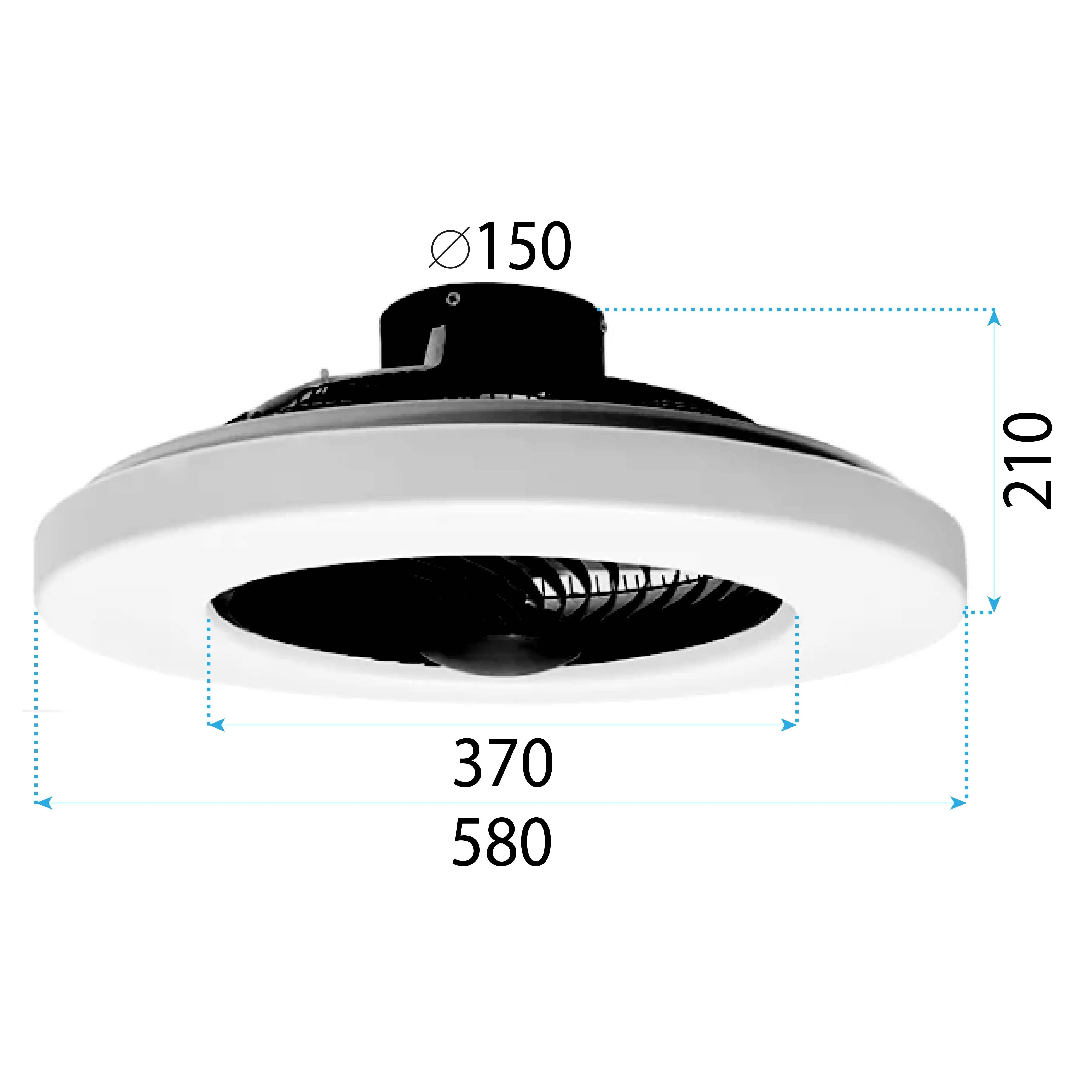 Lampa Z Wiatrakiem APP1552-C BLACK 9