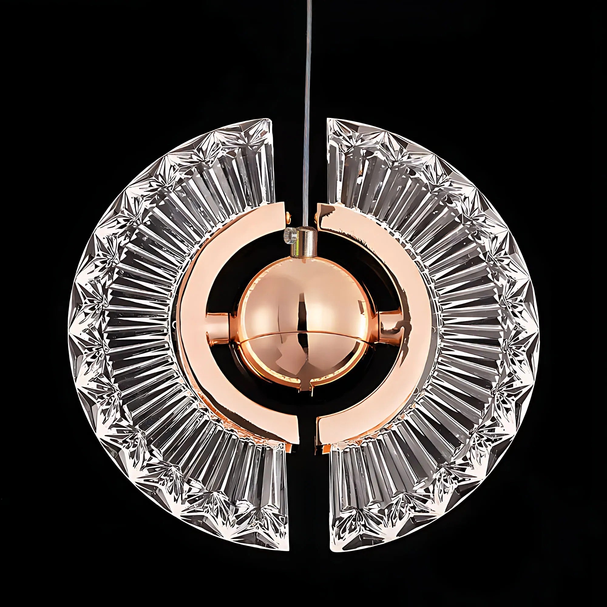 LAMPA SUFITOWA WISZĄCA LED LHJ108-2CP ZŁOTA 9