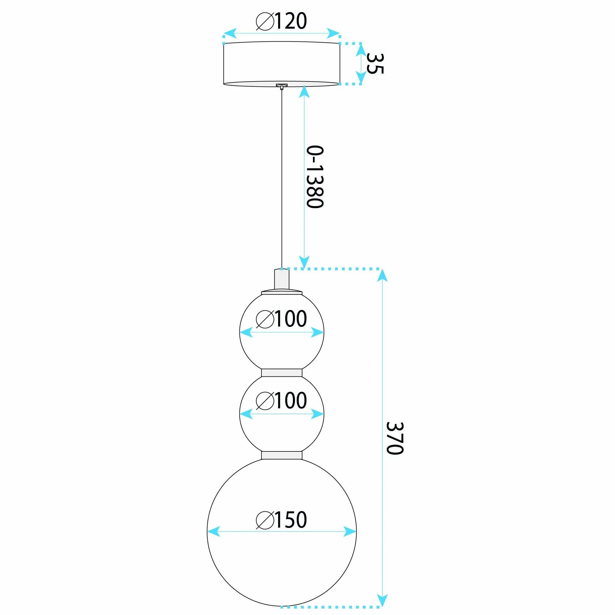 Lampa Sufitowa Wisząca LED LHJ113-3CP Złota Szczotkowana 9
