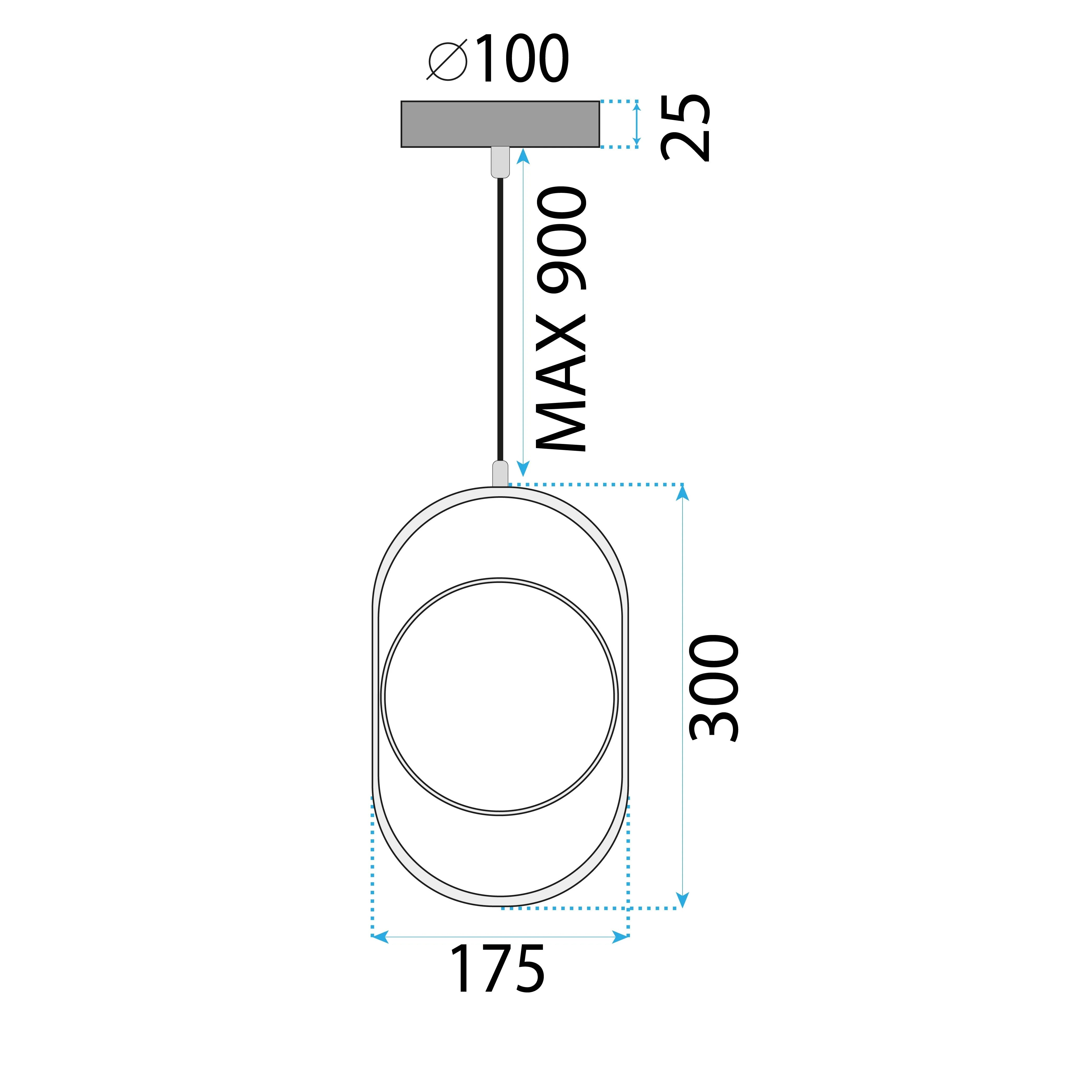 Lampa Wisząca LED APP1554-CP Black 9