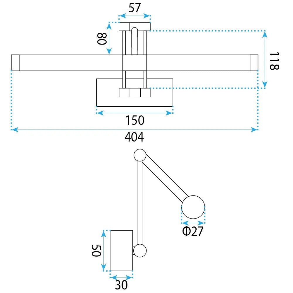 Kinkiet Łazienkowy LED APP1899-1W 40cm Złoty Szczotkowany 9