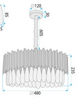 Lampa Sufitowa Wisząca APP1657-8CP Czarna 9