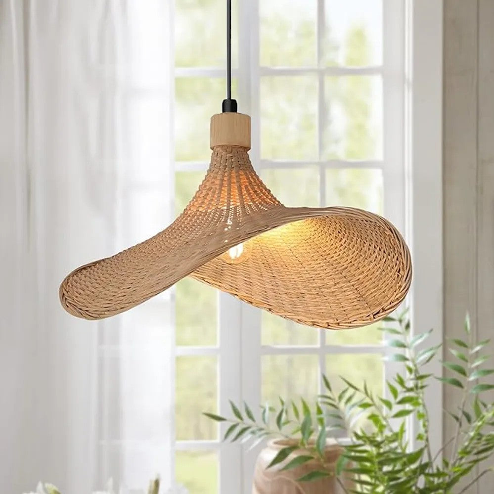 LAMPA WISZĄCA BAMBUSOWA APP1642-1CP 30cm 9