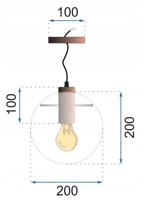 Lampa Sufitowa Wisząca Szklana Lassi 20 Cm App039-1cp Różowe Złoto 9