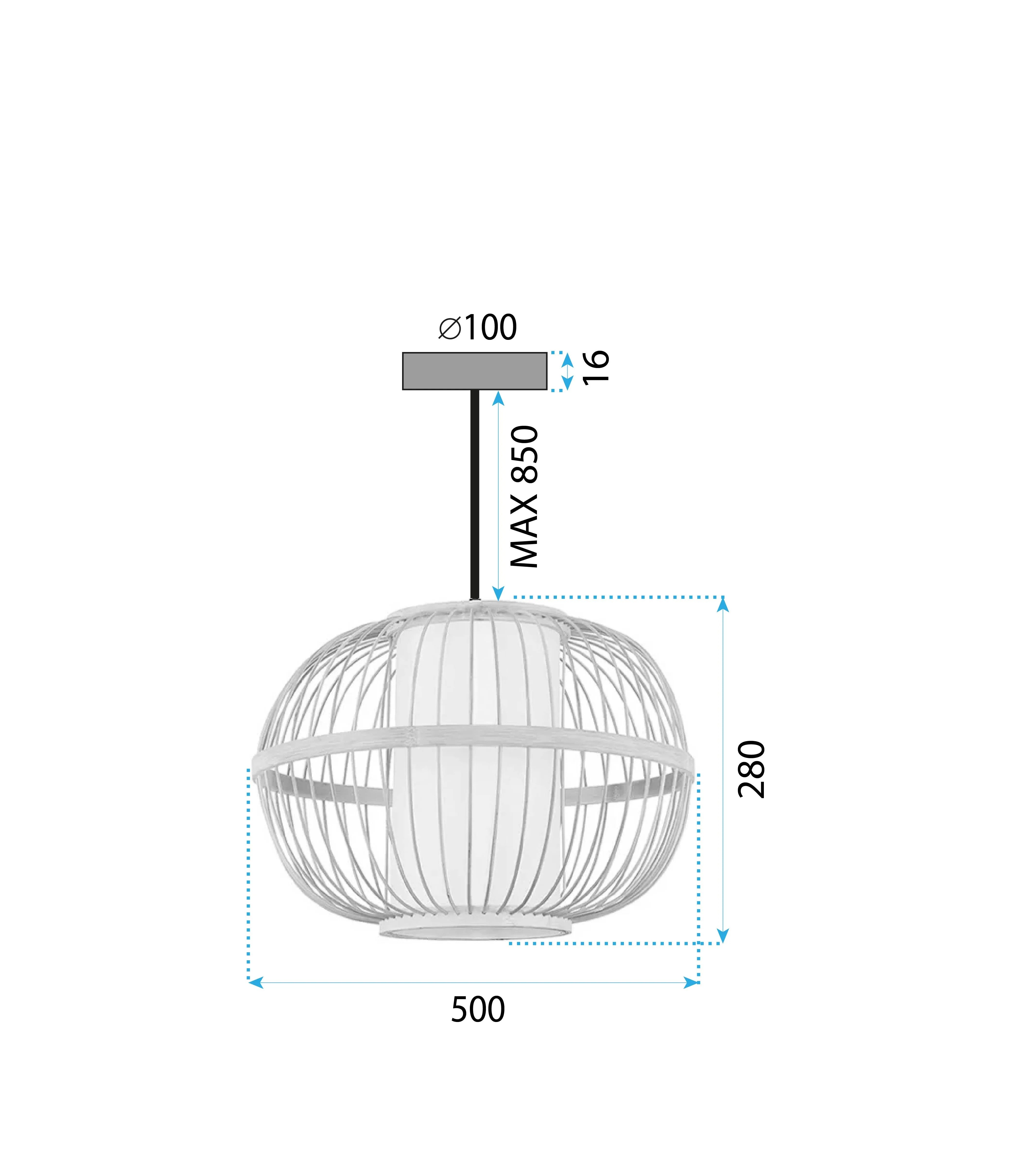 LAMPA SUFITOWA WISZĄCA BOHO APP1632-1CP 50cm 9