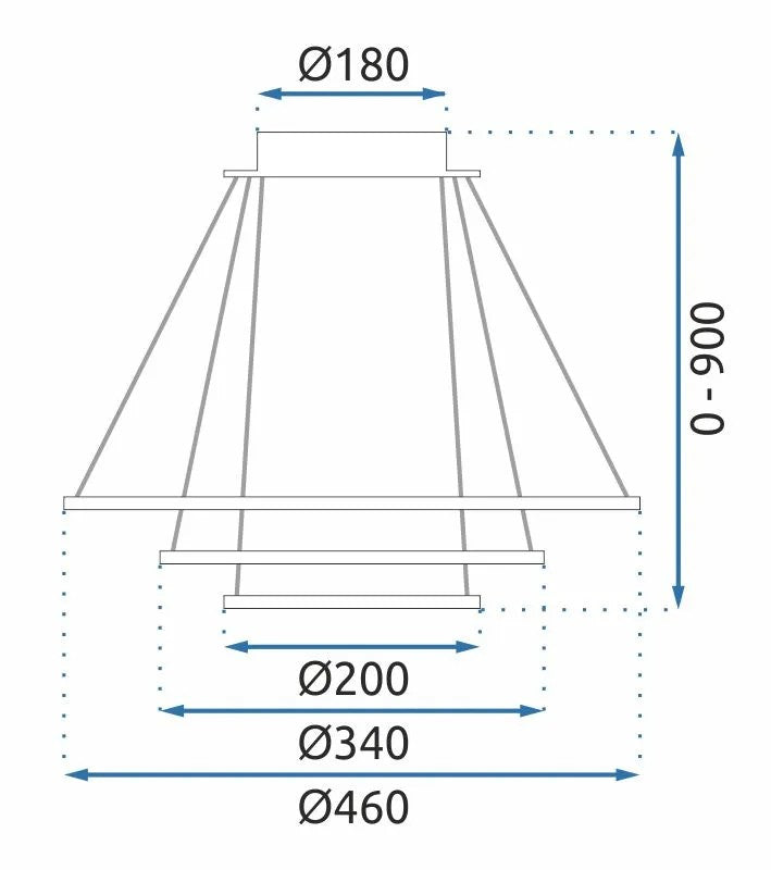 LAMPA WISZĄCA LED G042-3CP ZŁOTA 9