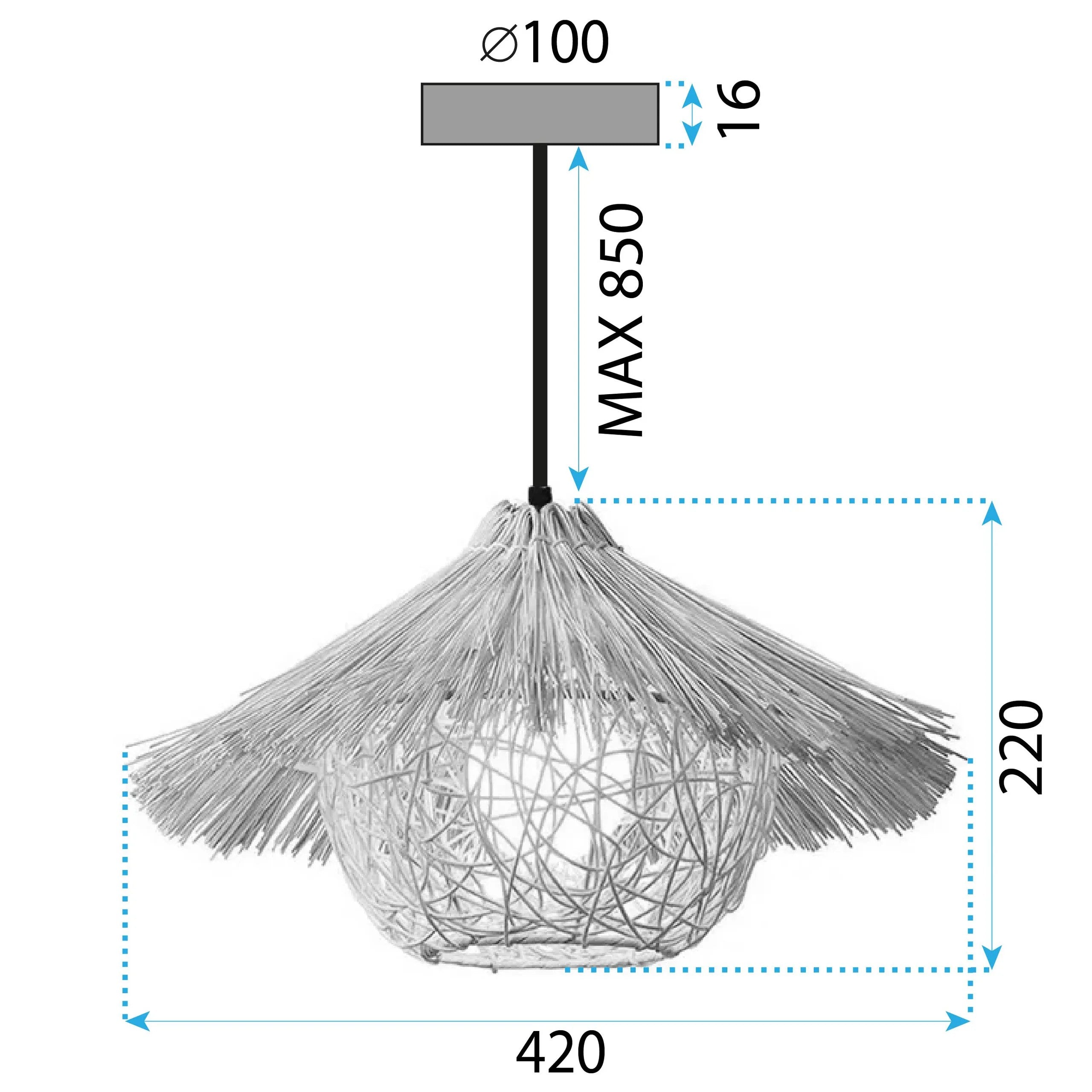 LAMPA SUFITOWA WISZĄCA BOHO NATURAL APP1636-1CP 9