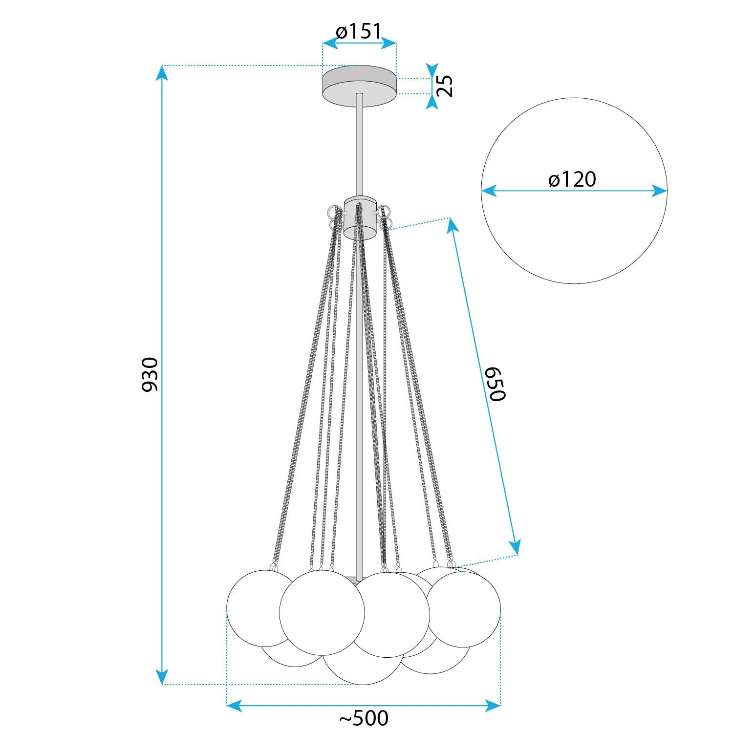 LAMPA SUFITOWA WISZĄCA APP1688-12CP Złota 9