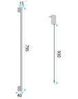 KINKIET ŚCIENNY LED LHJ063-W 80cm CZARNY 9