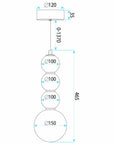 Lampa Sufitowa Wisząca LED LHJ114-4CP Złota Szczotkowana 9