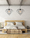 LAMPA WISZĄCA DIAMENT METAL LOFT APP563-1CP Czarna 9